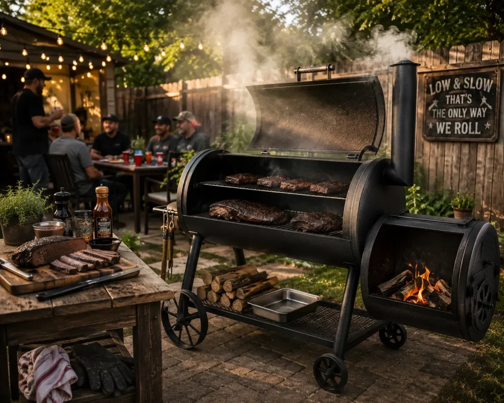 Best offset smokers for beginners compared in a backyard setting