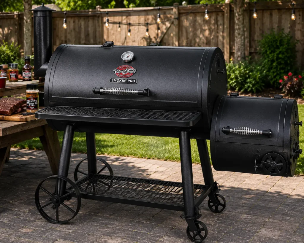 Char-Griller Smokin Pro combo offset smoker grill