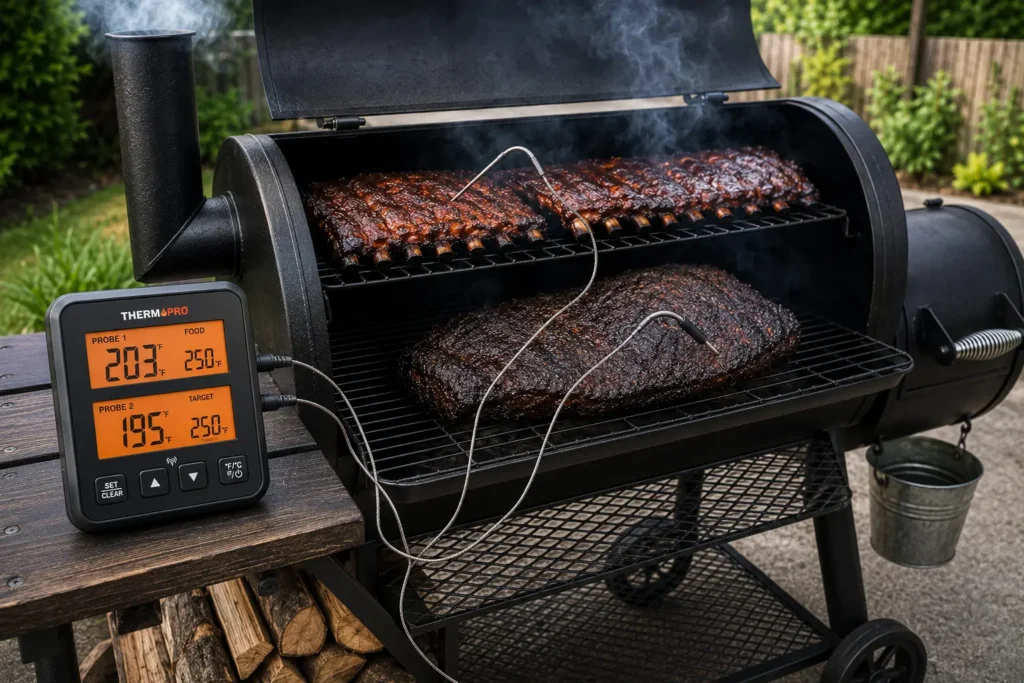 Offset smoker thermometer upgrade