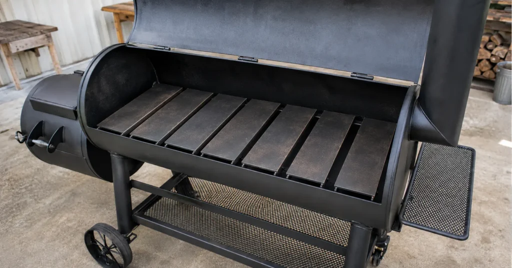 Offset smoker baffle plate