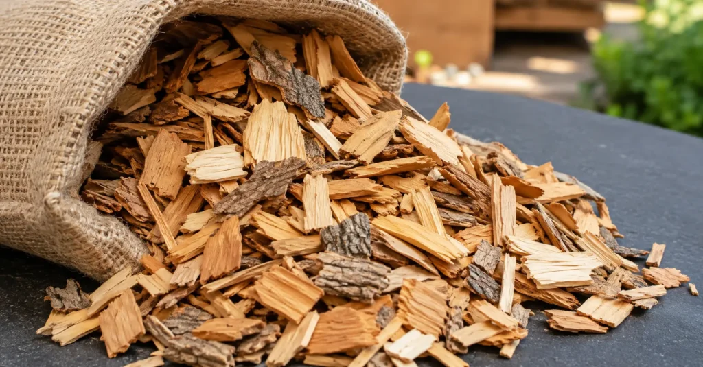 Hickory wood chips for smoking