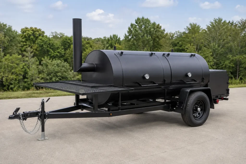 Commercial grade Meadow Creek TS120P reverse flow smoker