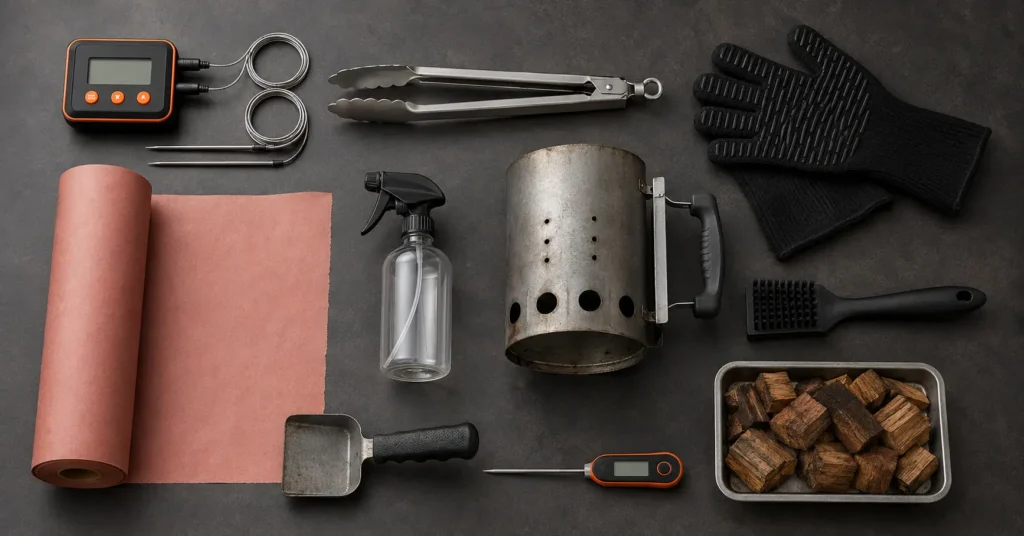 Tools and accessories for smoking with mesquite wood