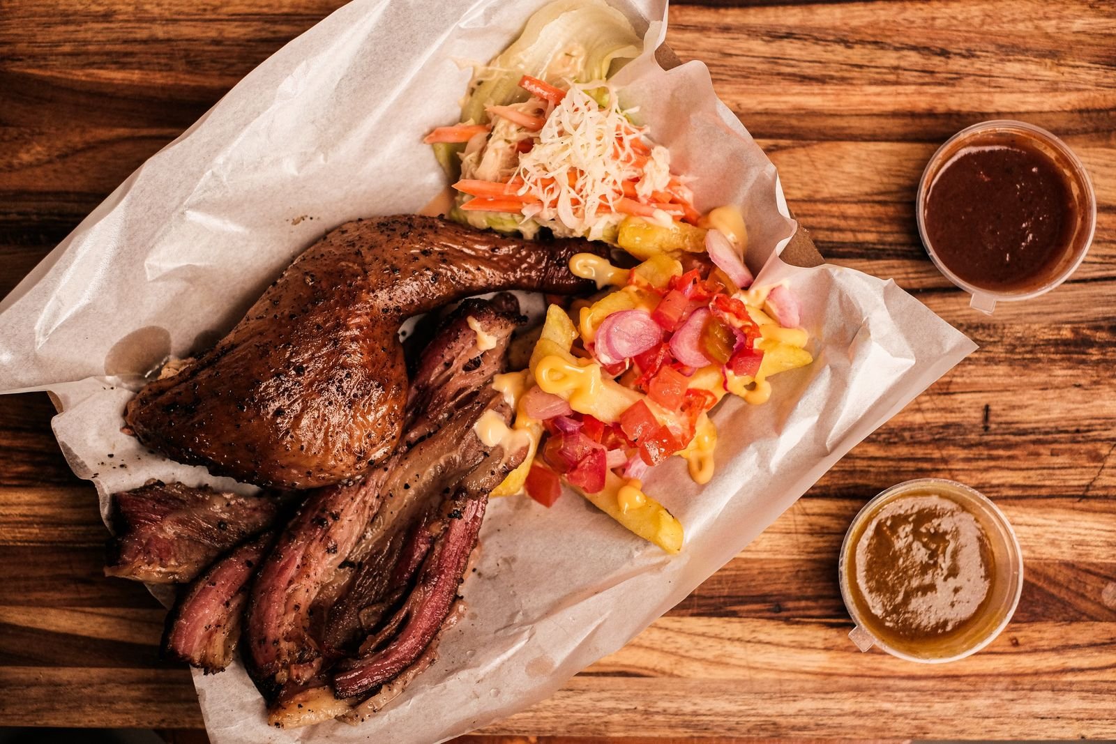 Texas style BBQ spread